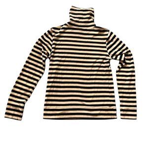 GAP Stretch Stripes Turtleneck Nautical Pullover T-shirt M